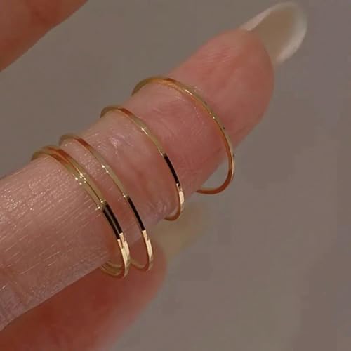 Women’s Chunky Gold Rings with Moissanite Stones Stackable Knuckle Rings Elegant Engagement Wedding Promise Jewelry Gifts2