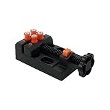 Risbay 1Pc 107mmx62mmx35mm Black ABS Mini Flat Clamp Vise Rotary Drill Press Vise Clamp Table for Cr