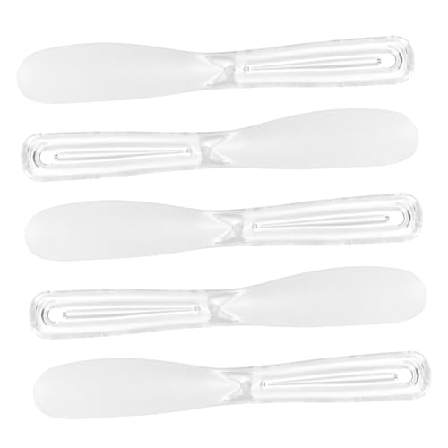 NIYANGLE 5 Piezas Cucharas de para Crema Juego de Espátula Cosmética Transparente para y Aplicar Faciales para Productos de Cuidado