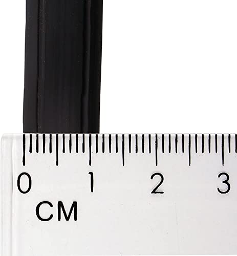 CR-MOESANCO® Abdeckband für Wohnwagen 12 mm + Montagedüse für Wohnmobil-Profil, Schraubenschutz (schwarz)