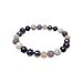 New 2026 4 Styles Black Tourmaline Rose Quartz Lepidolite White Howlite Round Bead Bracelet For Stress Reduction, Crystal Gift Jewelry Fashion Accessories Creative Gift