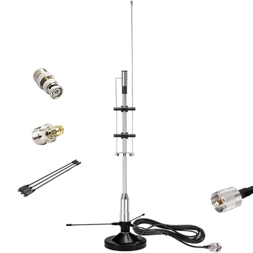 25-3000MHz Desktop Police Scanner Antenna Magnetic Base, 2m 70cm...