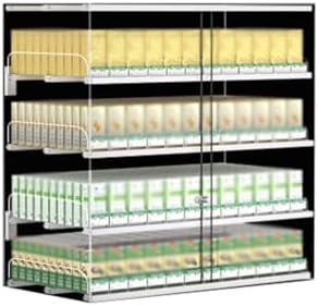 Wall-Mounted Acrylic Cigarette Display Holder with Automatic Pushers & Lock - Convenient Retail Rack for Shops, Stores, & Convenience Outlets