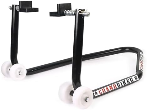 Grandbiker Rear Paddock Stand with Swing Arm Rest (Black)