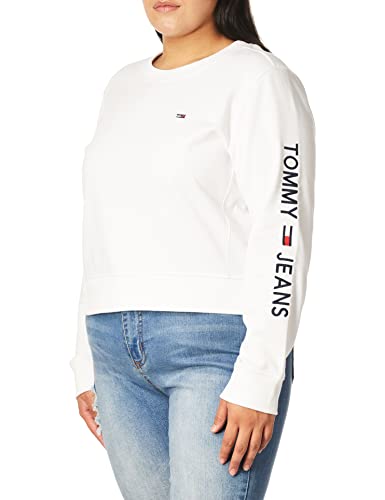 Tommy Hilfiger Women's Classic Crewneck Sweatshirt, Inense Whitexx-Small #TOP2