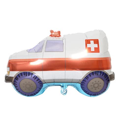 Image of Party Decorz Ambulance Foil Balloon Big Size(22X31 Inch,1 Pcs) Vehicles /Transportation Foil Balloon For Children Birthday Party Decoration
