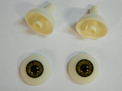 Pair Of Realistic Human/Zombie Acrylic Eyes For Halloween Props, Masks, Dolls (Infected Green 26Mm) #TOP1