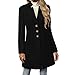 Wool Coats for Women Casual Stand Collar Long Pea Coat 2025 Winter Fashion Single Breasted Warm Jacket Overcoat