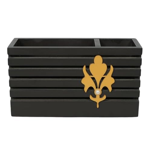 Image of Decorative Embossed Design Pencil and Pen Stand | Desk Organizer for Stationery Storage | Suitable for Office Desk, Study Table, Home and Workspace Use (Design 9)