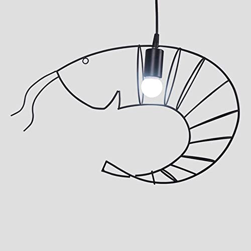 Suspension E27 style loft américain en métal noir mat