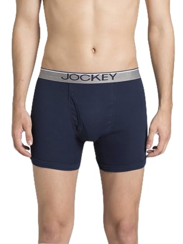 Image of Jockey 8009 Men's Super Combed Cotton Rib Solid Boxer Brief with Ultrasoft Waistband (Pack of 2)