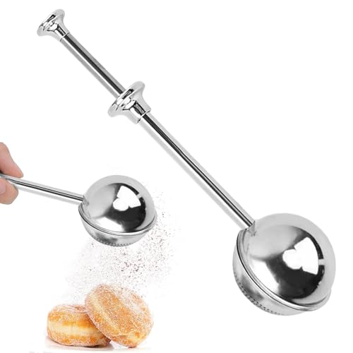 Powdered Sugar Duster Shaker for Baking, Handy Powdered Sugar Duster with Dispenser Design. Great for Evenly Dusting Cakes, Pastries, and Bread. Multipurpose Kitchen Tool for, Sug