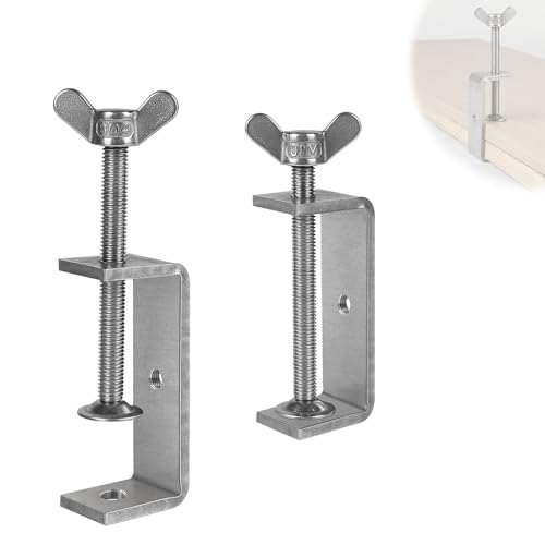 EXLECO 2 Pezzi Morsetto a C Resistenti 0-80 mm Morsetti da Falegname Acciaio Inox Morsetti per legno, Morsetti a Vite, Morsetto di Fissaggio, Morsetti a C per Lavori in Legno Saldatura Carpenteria