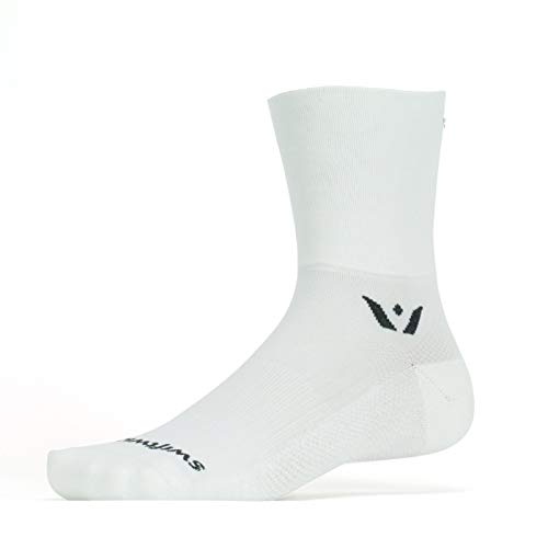 Swiftwick Performance Four Socks, White, Medium
