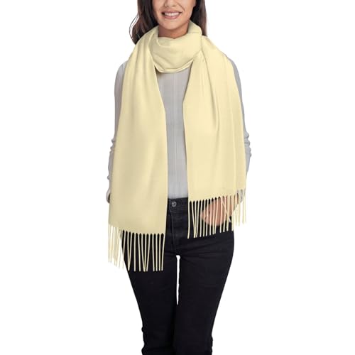 Foulards et écharpes à franges personnalisables noir et jaune amande