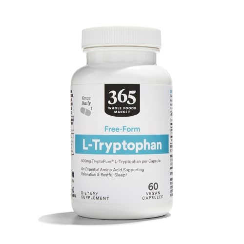365 by Whole Foods Market, Free-Form L-Tryptophan 500mg, Vegan, 60 Capsules - image 1