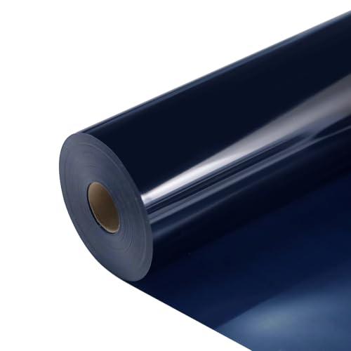 Image of HTVVETUR Iron on Vinyl, Navy, 12 Inch by 60ft Heat Transfer Vinyl | Stretchy T-Shirt HTV Rolls for All Cutter Machine - Easy to Cut & Weed