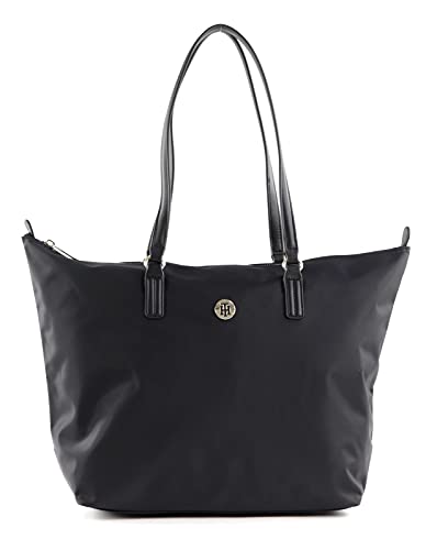 Tommy Hilfiger Damen Tasche Poppy TH Sust Tote mit Reißverschluss, Schwarz...