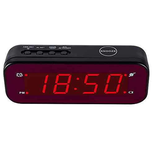Timegyro Small Digital Battery Operated Clock,Led Desk Clock Battery Powered Only Cordless Alarm Clock With Snooze Brightness Adjustable 12/24 Mode Easy Setting For Bedroom,Shelf,Travel #TOP4