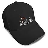 Speedy Pros Baseball Cap Boxer Dad Dog Pet Embroidery Acrylic Dad Hats for Men & Women Strap Closure Black