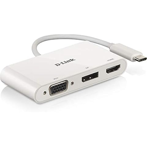 Adaptador USB-C D-Link DUB-V310 con 3 salidas simultáneas HDMI, VGA y Display Port Cover