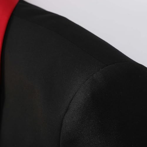 Tuxedo Suits for Men 3 Pieces Wedding Prom Dinner Party Shawl Collar Blazer Vest Pants Set with Black Stripe Bow Tie4