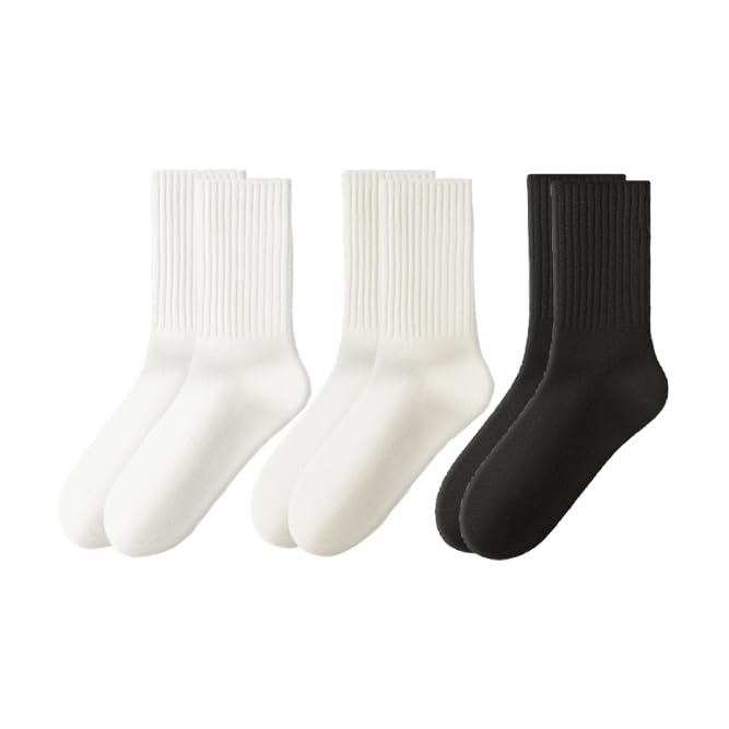 3 Pairs Adorable Women's Knitted Socks, Casual Cotton Sports Socks, Comfort Breathable, Fashion Clothing Gift, Autumn Style