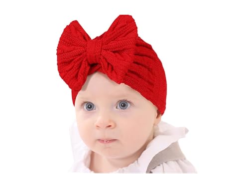 Newborn Hospital Beanie Knit Hat Baby Infant Bows Turban Cap Big Bow Knee High Long Kids Sock.(WZ8)3