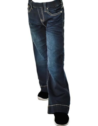 Cowgirl Tuff Western Jeans Girls Pull On DFMI 16 Reg Dark Wash GULDRK