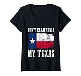donna texas pride don't california my vintage divertente texas bandiera maglietta con collo a v