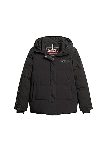 COAT CITY PADDED HOODED WIND PARKA SUPERDRY Black 8 MUJER