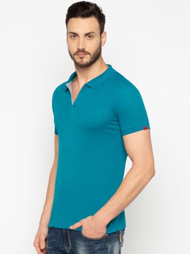 Image of Status Quo Men's Polo T-Shirt | Rich Cotton Blend | Slim Fit | All Day Comfort | Contrast Inner Placket | Polo Collar