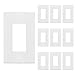 ENERLITES Screwless Decorator Wall Plates Child Safe Outlet Covers, Size 1-Gang 4.68" H x 2.93" L, Unbreakable Polycarbonate Thermoplastic, SI8831-W-10PCS, Glossy, White (10 Pack)