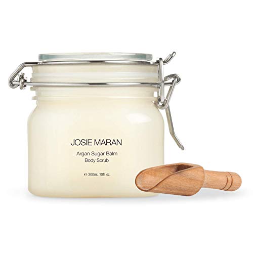 Josie Maran Argan Sugar Balm Body Scrub - Exfoliating Sugar Scrub Featuring 100% Argan Oil and Delicate Sugar Crystals (300ml/10oz, Sweet Clementine)