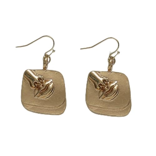 Pendientes de plata para mujer, diseño simple de metal hueco, asimétrica irregular, estatua abstracta, cuerpo, cara, curva, aretes de gota para mujer, regalo para novia, esposa, hermana, hija, madre