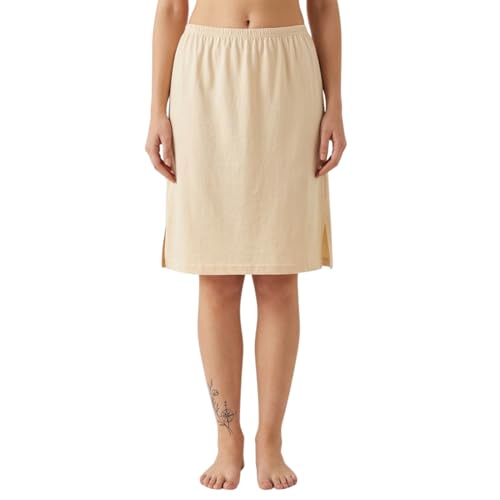 Image of Aimly Women's Cotton Knee Length Skirt Slip - Pack of 1