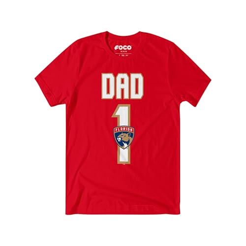 FOCO Men's Florida Panthers NHL Logo Tee 1 Dad T-Shirt, Team Color