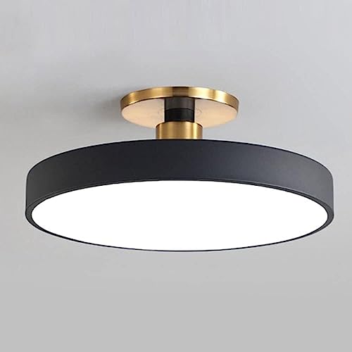 Oldsix Tri-Tone LED Flush Mount Ceiling Light - Modern Black