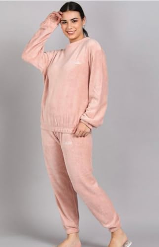 Image of Women's Winter Nightsuit, Thermal Fleece Pyjama Set