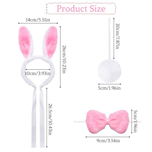Set de disfraz de conejo para perro mediano, 3 piezas miniatura 2