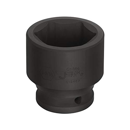 Image of Jetech 3 /4 Inch Drive 1-9 /16 Inch Standard Impact Socket, Made with Chrome Molybdenum Alloy Steel, Heat Treated, 6-Point Design, SAE