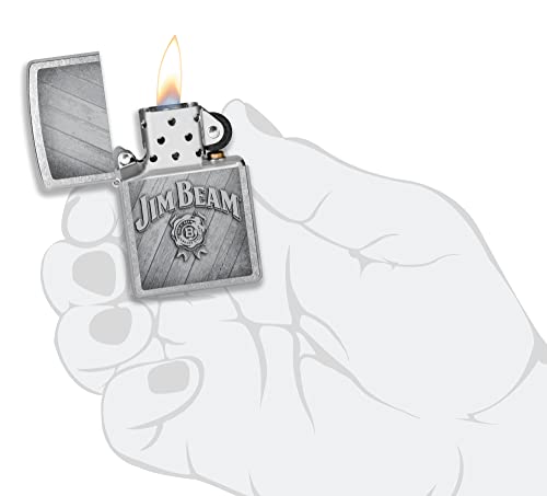 Zippo Jim Beam Logo Street Chrome encendedor de bolsillo miniatura 5