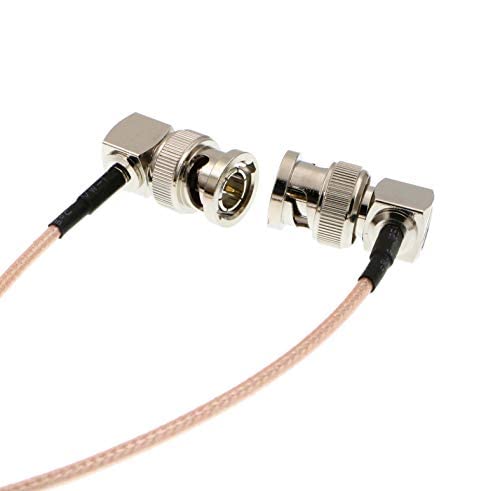 Uonecn RG179 Right Angle BNC to Right Angle DIN 1.0/2.3 Mini BNC 75ohm Coaxial Cable Video Cable for Blackmagic HyperDeck Shuttle 50 cm - Image 2