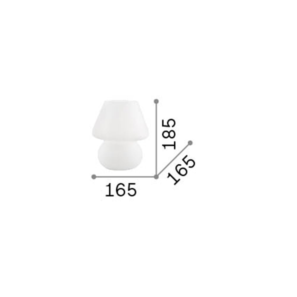 Ideal Lux Prato TL1 Lampada, Small, Bianco