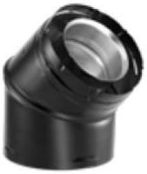 Dura-Vent 58DVA-E45B 5 x 8 DirectVent Pro 45 Degree Black Elbow by DuraVent
