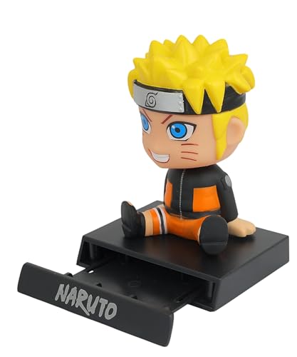 Image of Daiyamondo Polyvinyl Chloride Super Hero Anime Action Figure Bobble Head for Car Dashboard Office & Study Table Decoration for Everyone (Naruto, 9 Cm, 7.5 Cm)
