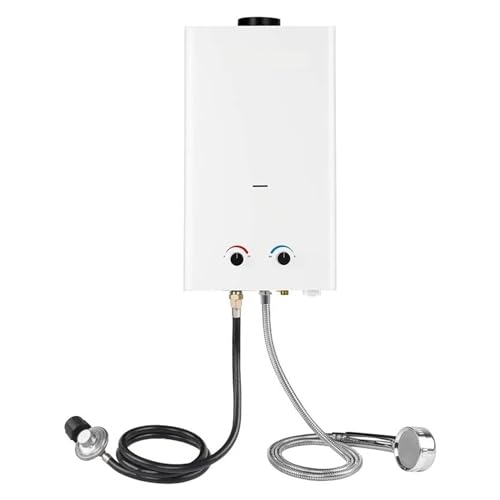 JOXLOVER Calentador de Agua eléctrico, Calentador De Agua Sin Tanque, Calentador De Agua De Propano For Exteriores 12L 3.18GPM, Calentador De Agua Portátil For Cabina Y Granero para Cocina y baño