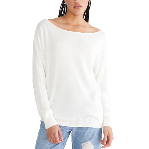 Off The Shoulder Sweater, Cream, L