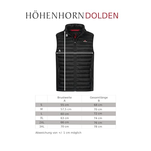Höhenhorn 40G124+ZWL4 Dolden Herren Weste Hybridjacke Schwarz Gr. L