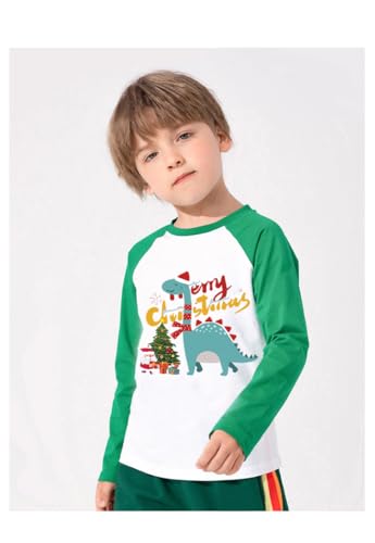 Image of Tkria Boys Girls Christmas Shirts for Kids Deer Monster Truck Excavator T-Shirt Long Sleeve Sweatshirt Toddler Tee Top 2-10T